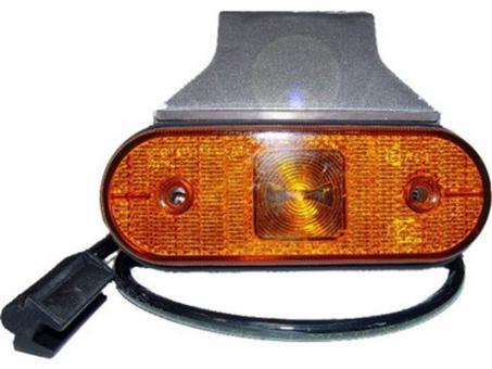 LED Seitenmarkierungsleuchte UNIPOINT Anbauversion, flex. Winkelhalter, Kabel 0,5m + P&R Stecker 