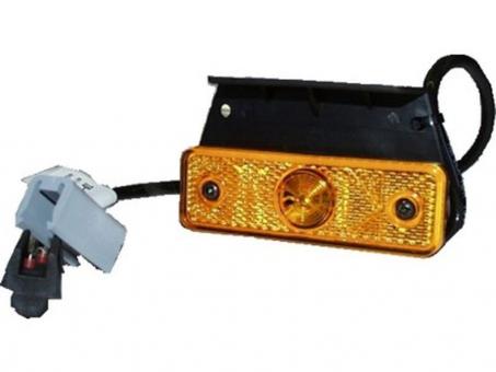 LED Seitenmarkierungsleuchte FLATPOINT Aufbauversion, Winkelhalter, Kabel 1,5m + P&R Stecker 