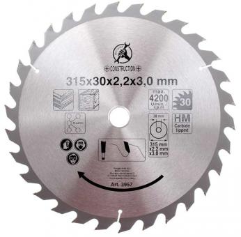 Hartmetall-Kreissägeblatt, 30 Zähne, 315 mm 