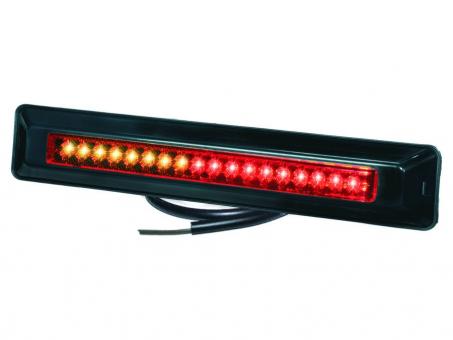 LED Heckleuchte PRO-CAN XL 3F 24 Volt, Lichtscheibe rot, Gehäuse schwarz 