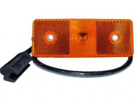 LED Seitenmarkierungsleuchte 24 Volt, 90°-Kabelanschluss, Kabel 0,5m + P&R Stecker 
