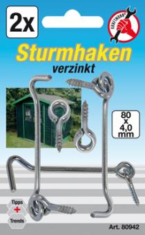 Sturmhaken, 4,0 x 80 mm, 2-tlg. 