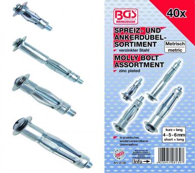 Spreiz-/ Ankerdübel-Sortiment, 40-tlg. 