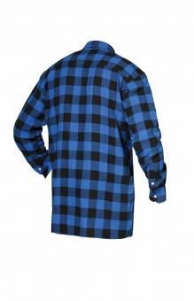 *MICHIGAN* FLANELL-HEMD, BLAU/SCHWARZ KARIERT 