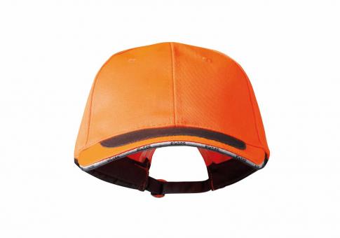 *ROMAN* WARNSCHUTZ-CAP, ORANGE/GRAU 