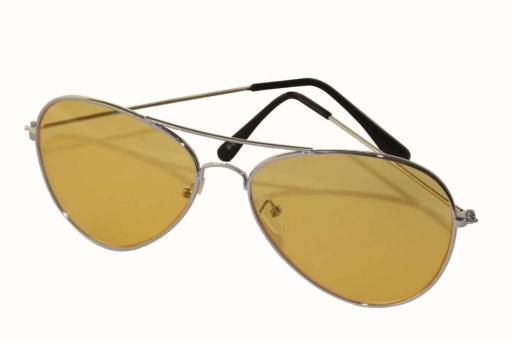 Nachtfahrbrille Chr/Gelb 