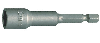 Stecknuss Bit L45 mm mit Dauermagnet 10 mm 
