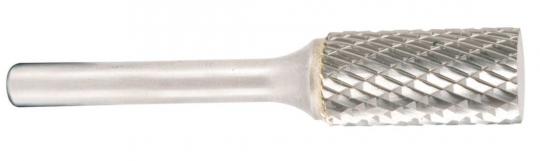 Hartmetallfr&#228;ser, Form A Zylinder ohne Stirnverzahnung d1 12.7 mm, Schaftdurchmesser 6.0 mm Kreuzverzahnung 