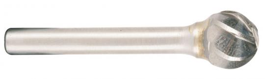 Hartmetallfr&#228;ser, Form D Kugel d1 12.7 mm, Schaftd. 6.0 mm Schnellfr&#228;sschliff f&#252;r Aluminium 