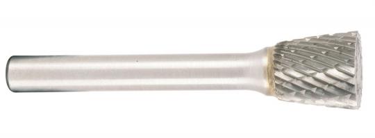 Hartmetallfr&#228;ser, Form N Winkel 16&#176; d1 9.6 mm, Schaftd. 6.0 mm Kreuzverzahnung 