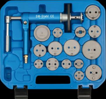 Bremskolbenrücksetzwerk- zeug mit Druckluftspindel 16 tlg. 
